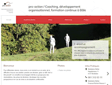 Tablet Screenshot of pro-action.ch